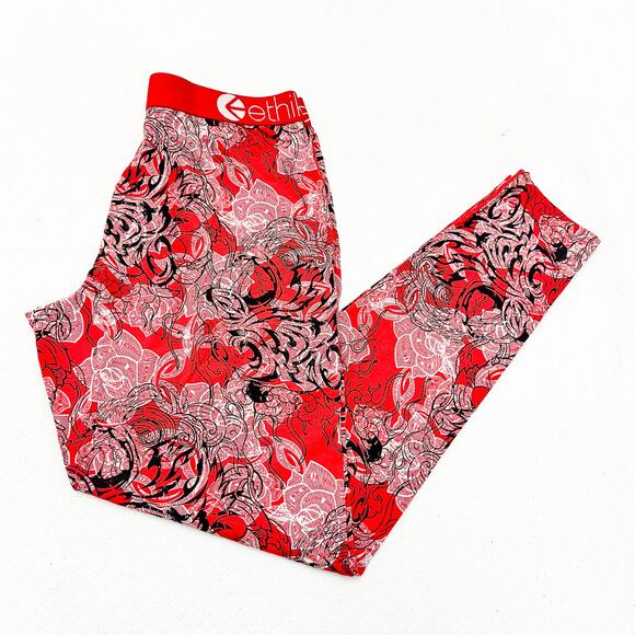 Ethika Red Print Stretch Waistband Legging Pant Size XL NWT - Picture 7 of 7